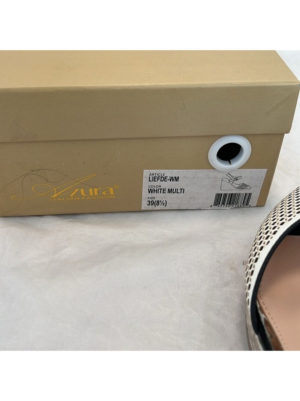 Azura Liefde Off White Wedge Sandal - Picture 16 of 16
